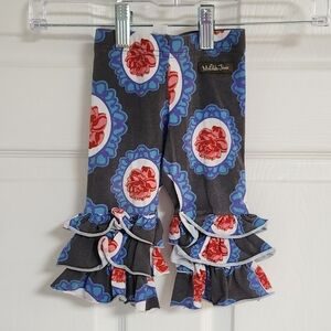 Matilda Jane Gray Floral Kids Ruffle Pants